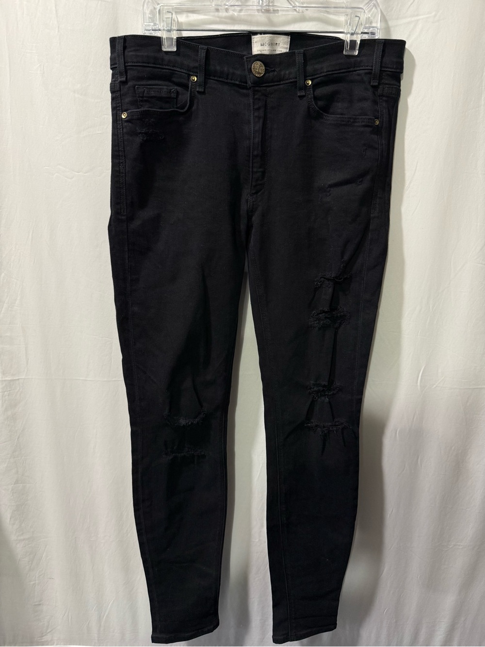 McGuire Denim Black Ripped Skinny Jeans